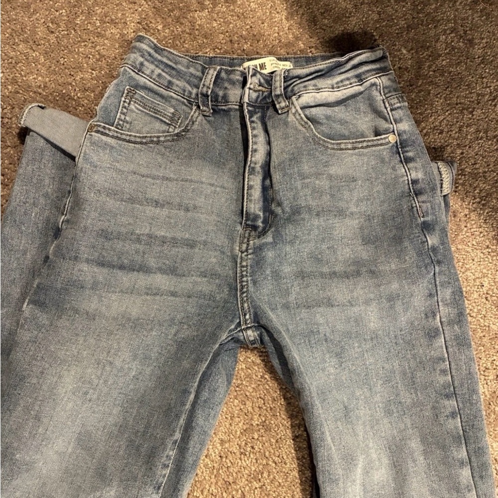 Katch Me TikTok viral Jeans Light Blue Women's Straight Leg Jeans